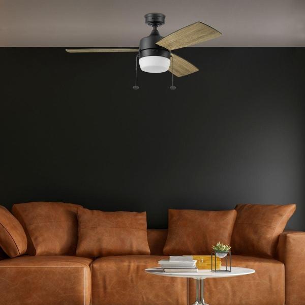 VENTILADOR DE TECHO BARCADERO 44" PARA INTERIOR CON LED INTEGRADO NEGRO