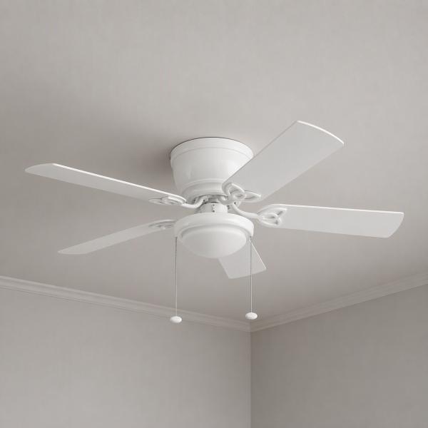 VENTILADOR DE TECHO LOW PROFILE 52" PARA INTERIOR CON LED INTEGRADO BLANCO