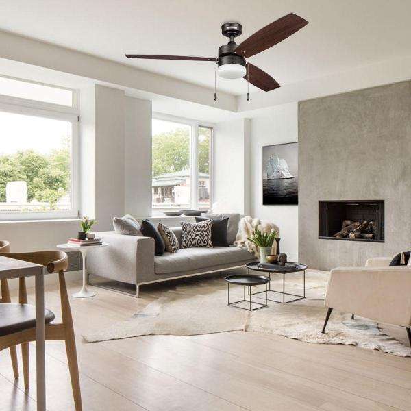 VENTILADOR DE TECHO ELISEO 52" PARA INTERIOR CON LED INTEGRADO BRONCE