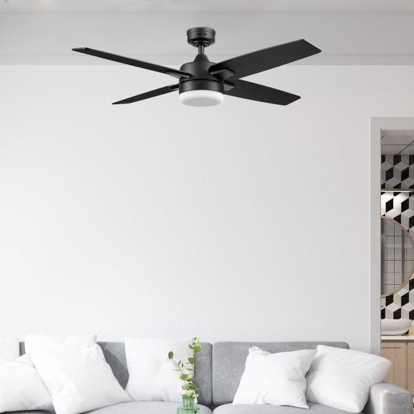 VENTILADOR DE TECHO FERIA 50" PARA INTERIOR CON LED INTEGRADO NEGRO