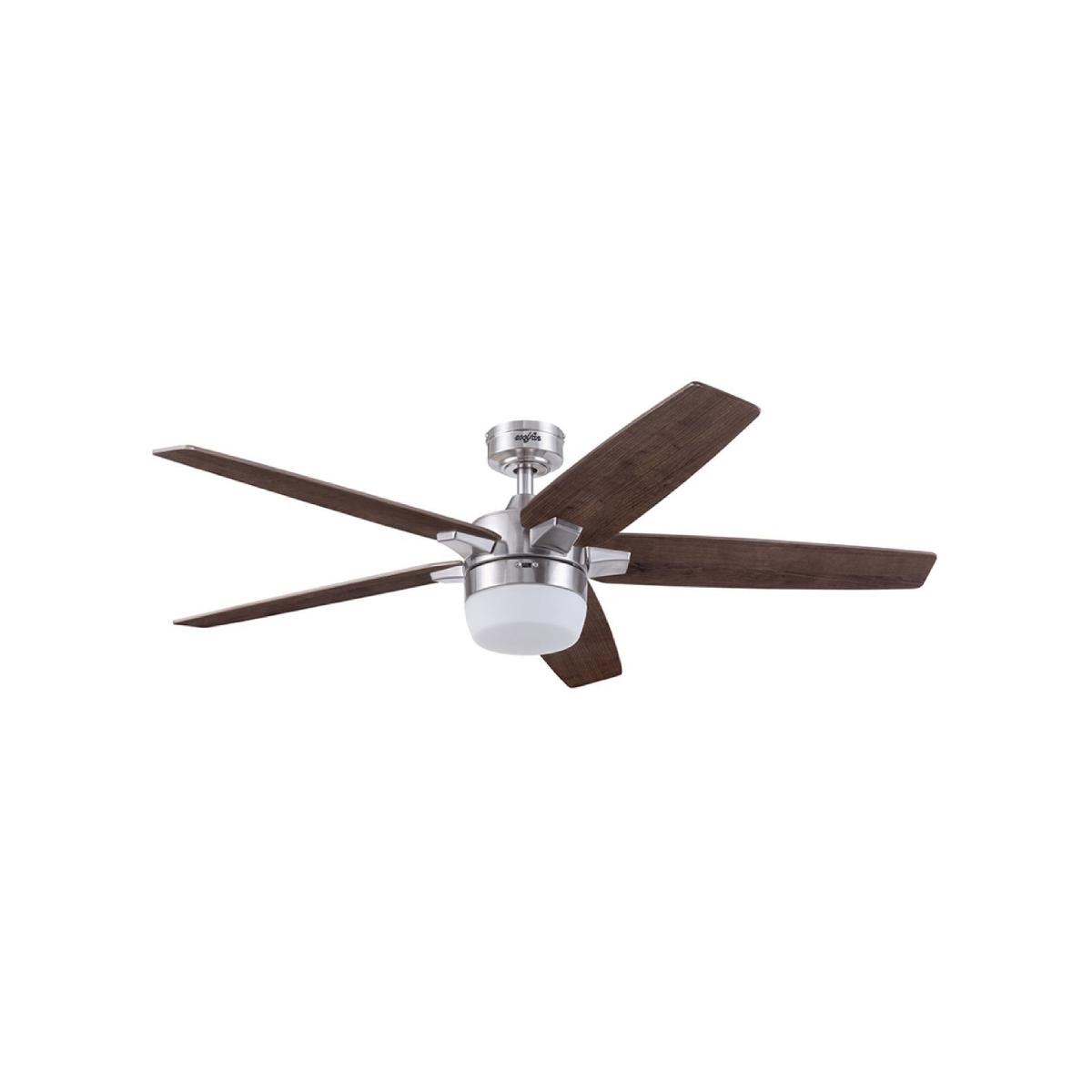 Ventilador de techo passat smart pewter 52" para interior con led integrado níquel