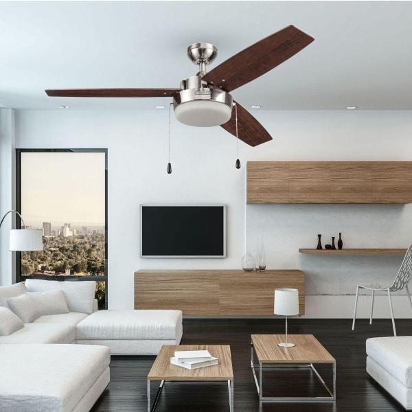 VENTILADOR DE TECHO MEDINA 52" PARA INTERIOR CON LED INTEGRADO NÍQUEL