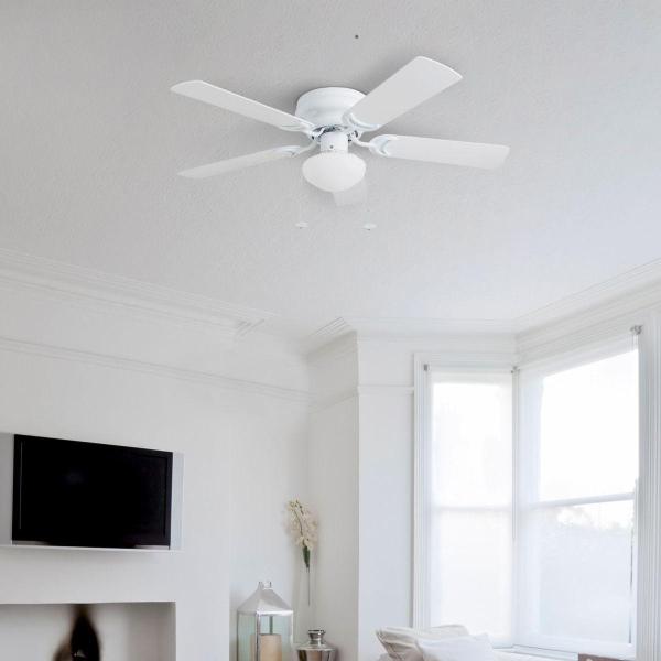 VENTILADOR DE TECHO BOSSA 42" PARA INTERIOR CON LED INTEGRADO BLANCO