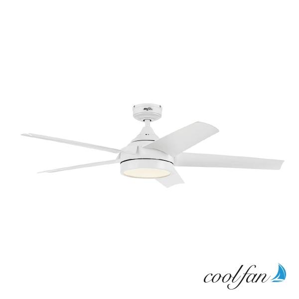 VENTILADOR DE TECHO FUJI 52" PARA EXTERIOR CON LED INTEGRADO BLANCO