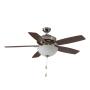 VENTILADOR DE TECHO TORNADO II 52" PARA INTERIOR CON LED INTEGRADO NÍQUEL