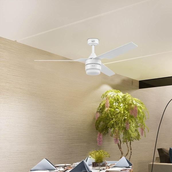 VENTILADOR DE TECHO LOS CABOS 52" PARA EXTERIOR CON LED INTEGRADO BLANCO