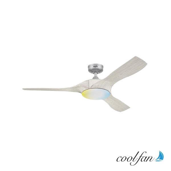 VENTILADOR DE TECHO SATURNO 54" INTERIOR/EXTERIOR CON LED INTEGRADO GRIS