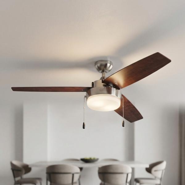 VENTILADOR DE TECHO MEDINA 52" PARA INTERIOR CON LED INTEGRADO NÍQUEL