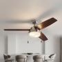 VENTILADOR DE TECHO MEDINA 52" PARA INTERIOR CON LED INTEGRADO NÍQUEL