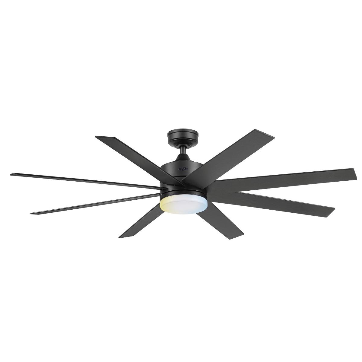 Ventilador de techo octo 62" para exterior con led integrado negro
