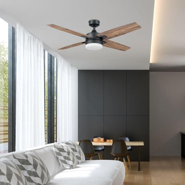 VENTILADOR DE TECHO FERIA 50" PARA INTERIOR CON LED INTEGRADO BRONCE