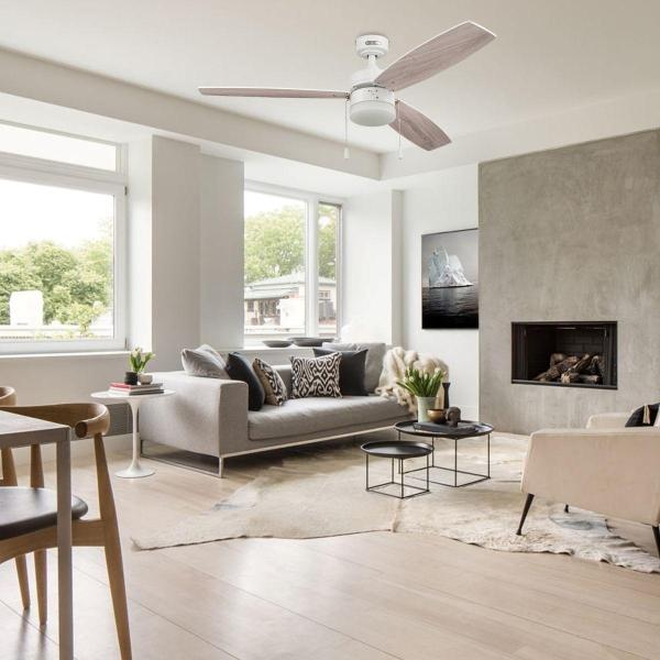 VENTILADOR DE TECHO ELISEO 52" PARA INTERIOR CON LED INTEGRADO BLANCO