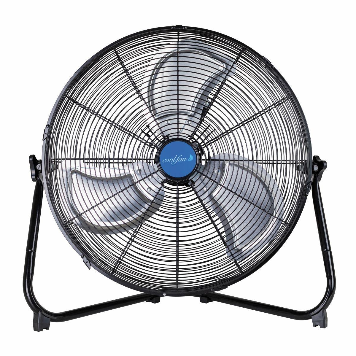 Ventilador de piso holbox 20" para interior aspa metálica negro