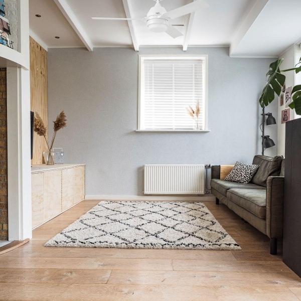 VENTILADOR DE TECHO NASIM 54" PARA EXTERIOR CON LED INTEGRADO BLANCO
