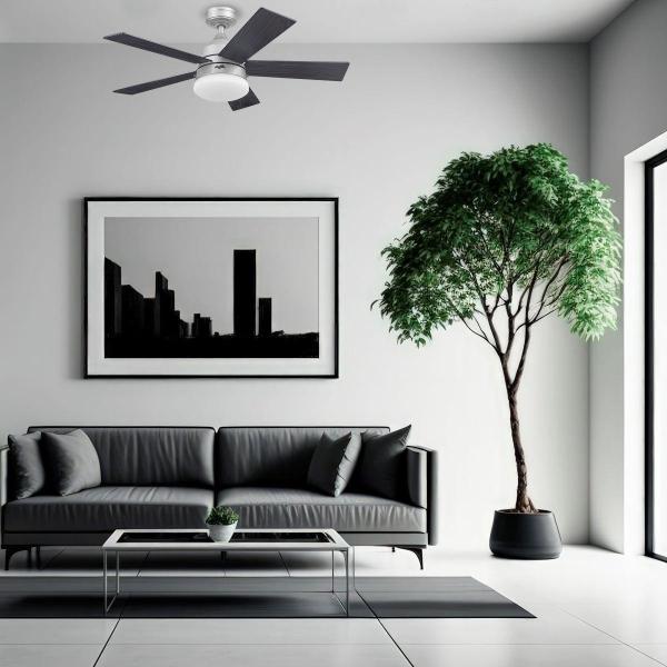 VENTILADOR DE TECHO CEFIRO 44" PARA EXTERIOR CON LED INTEGRADO GRIS