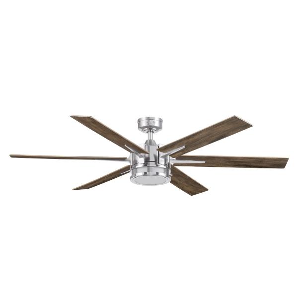 VENTILADOR DE TECHO SANTANA 56" PARA INTERIOR CON LED INTEGRADO NÍQUEL
