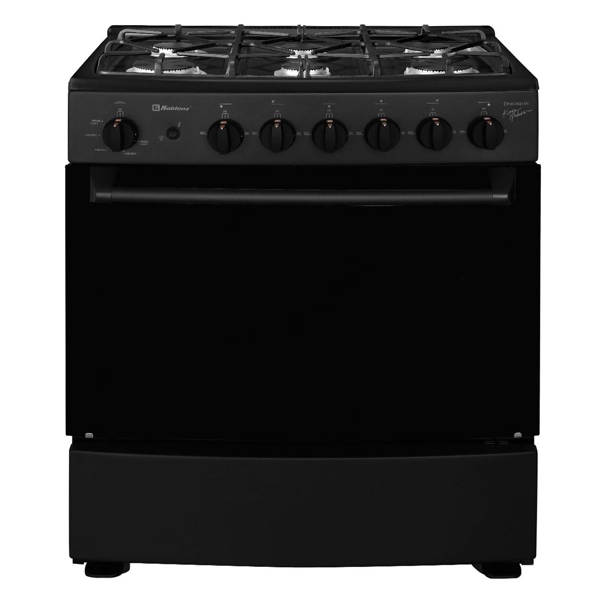 Estufa de piso a gas madeira 30" negra exc