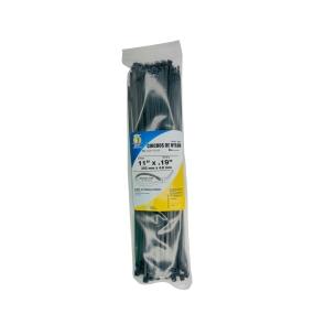 CINCHOS SUJETA CABLE 11 NEGRO BOLSA CON 50 PIEZAS