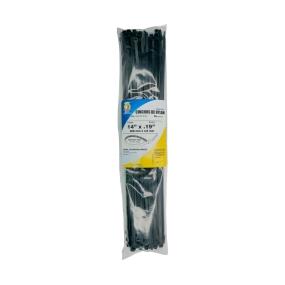 CINCHOS SUJETA CABLE 14 NEGRO BOLSA CON 50 PIEZAS