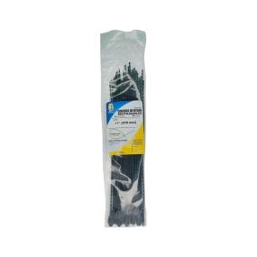 CINCHO SUJETACABLE DE NYLON DE BOLITAS NEGRO REUSABLE