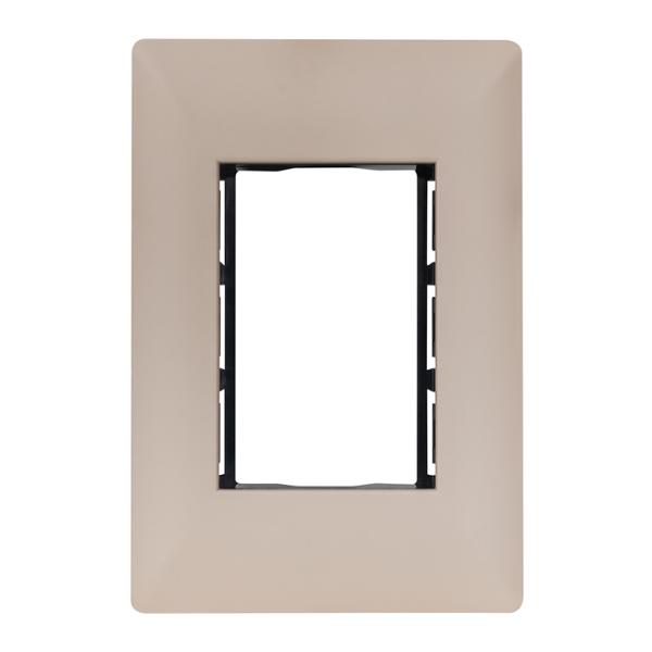 PLACA DE PARED DE 3 MÓDULOS ARENA TAUPÉ MATE