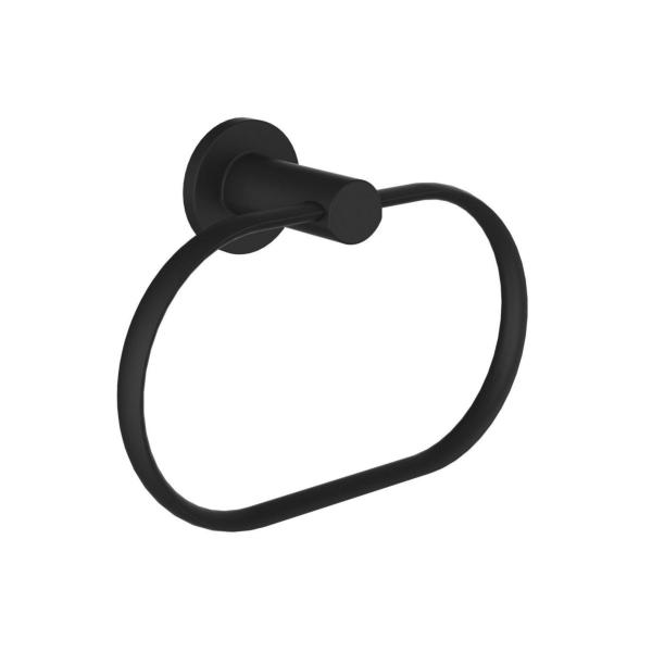 TOALLERO ARGOLLA MOEN LÍNEA AKAMYS ACABADO NEGRO MATE