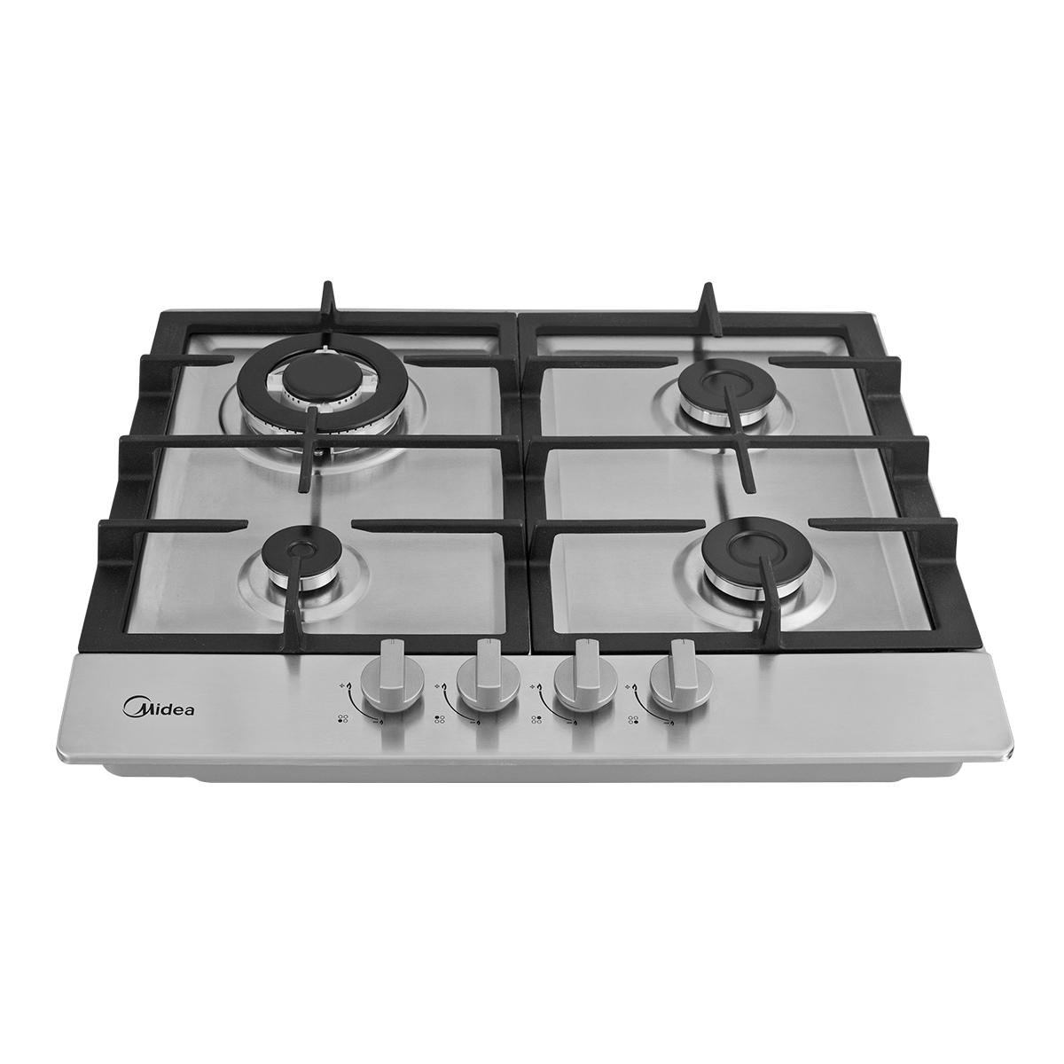 Parrilla a gas midea 60 cm acero inoxidable