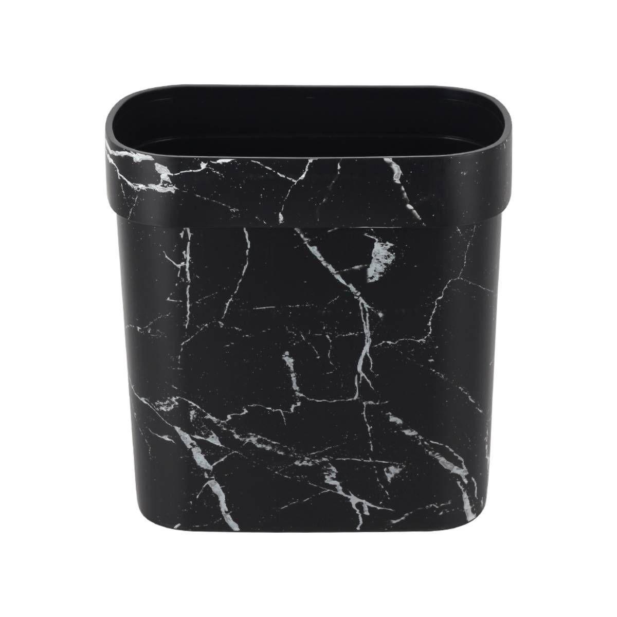 Bote de basura 12l negro mármol