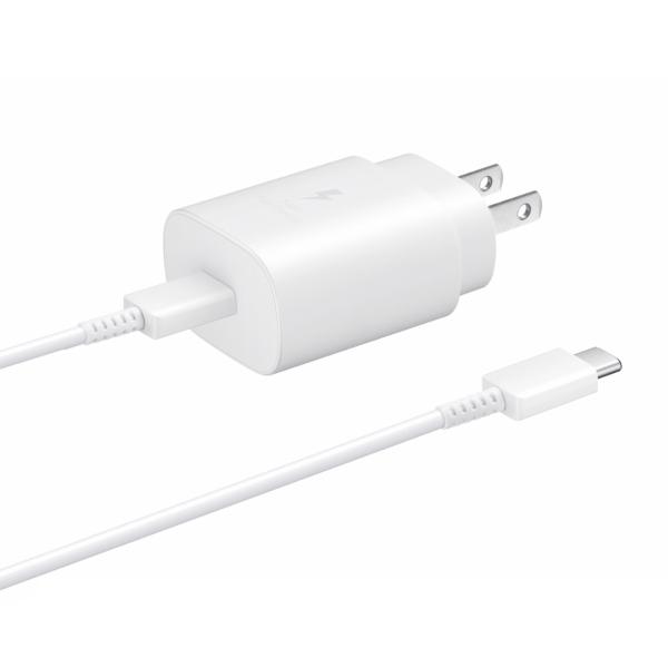 ADAPTADOR DE CORRIENTE SAMSUNG 25W CON CABLE USB-C BLANCO