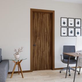 MADERAS Y DISEÑOS PUERTA INTERIOR REFORZADA NOGAL TERRA 80 X 230 CM EXPRESS PLUS