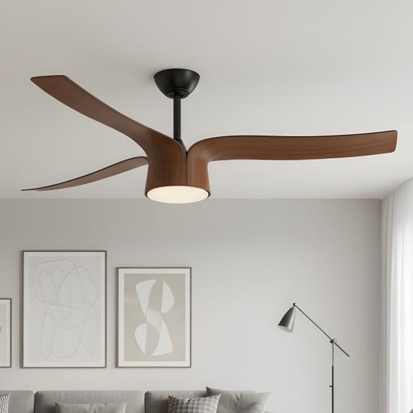 VENTILADOR DE TECHO TRIANGLE FLOW 52" LED INTEGRADO PARA INTERIOR NEGRO