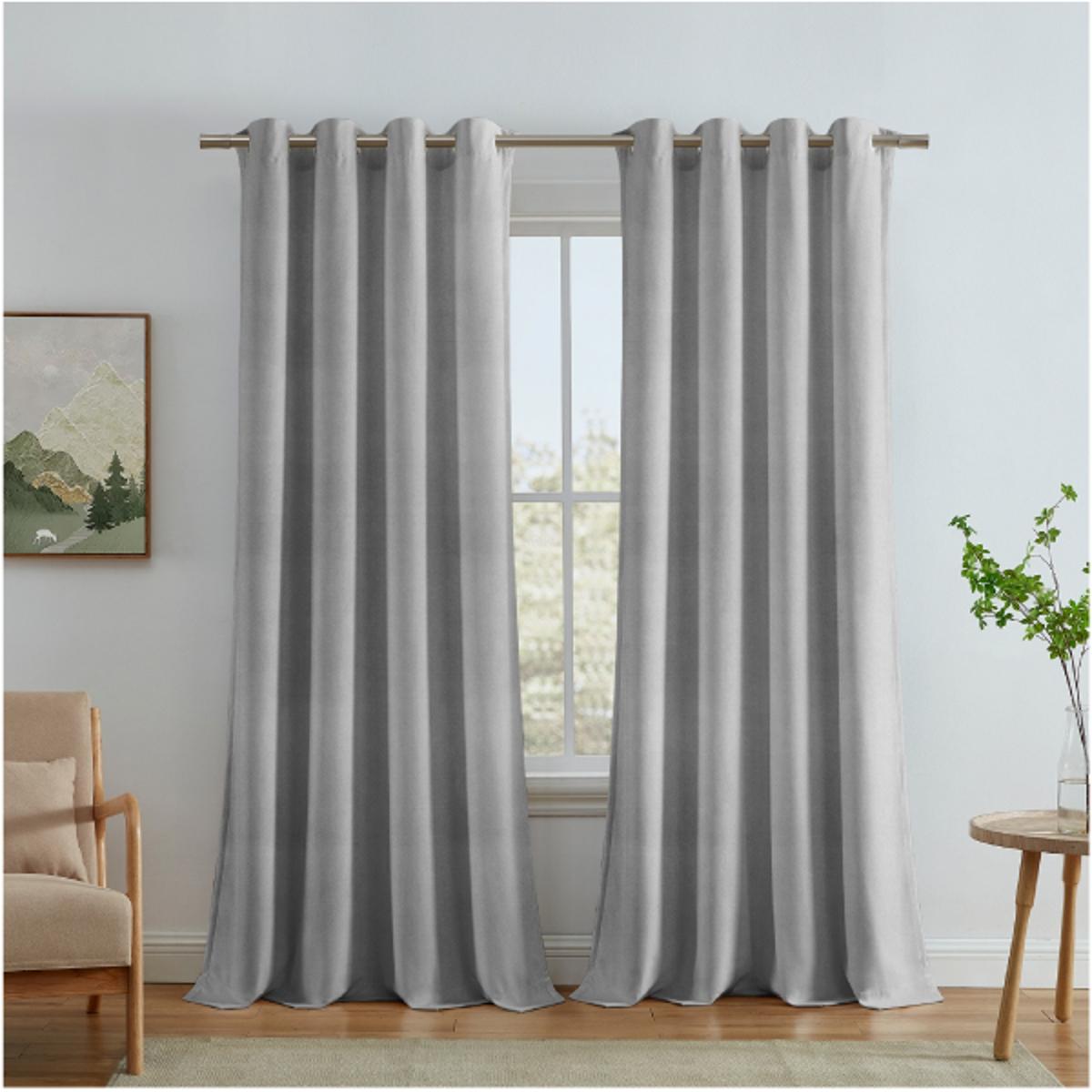 Cortina blackout modelo carlisle color gris