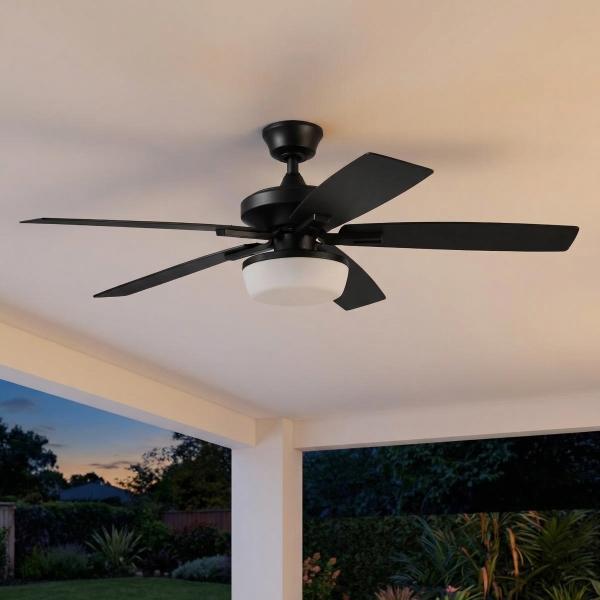 VENTILADOR DE TECHO GAZEBO IV 52" PARA INTERIOR/EXTERIOR NEGRO