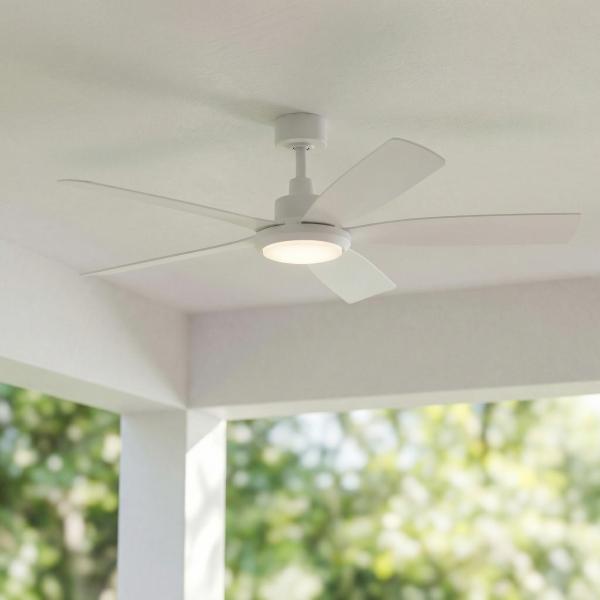 VENTILADOR DE TECHO AMAIA 56" LED INTEGRADO PARA INTERIOR/EXTERIOR BLANCO