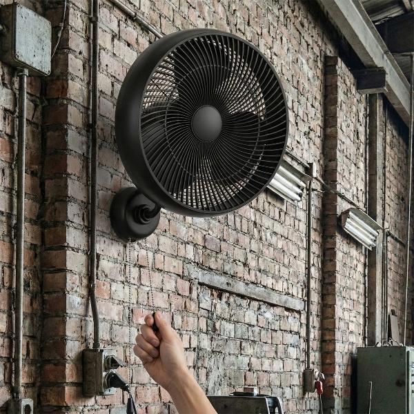 VENTILADOR DE PARED HENTON 18" PARA INTERIOR/EXTERIOR NEGRO