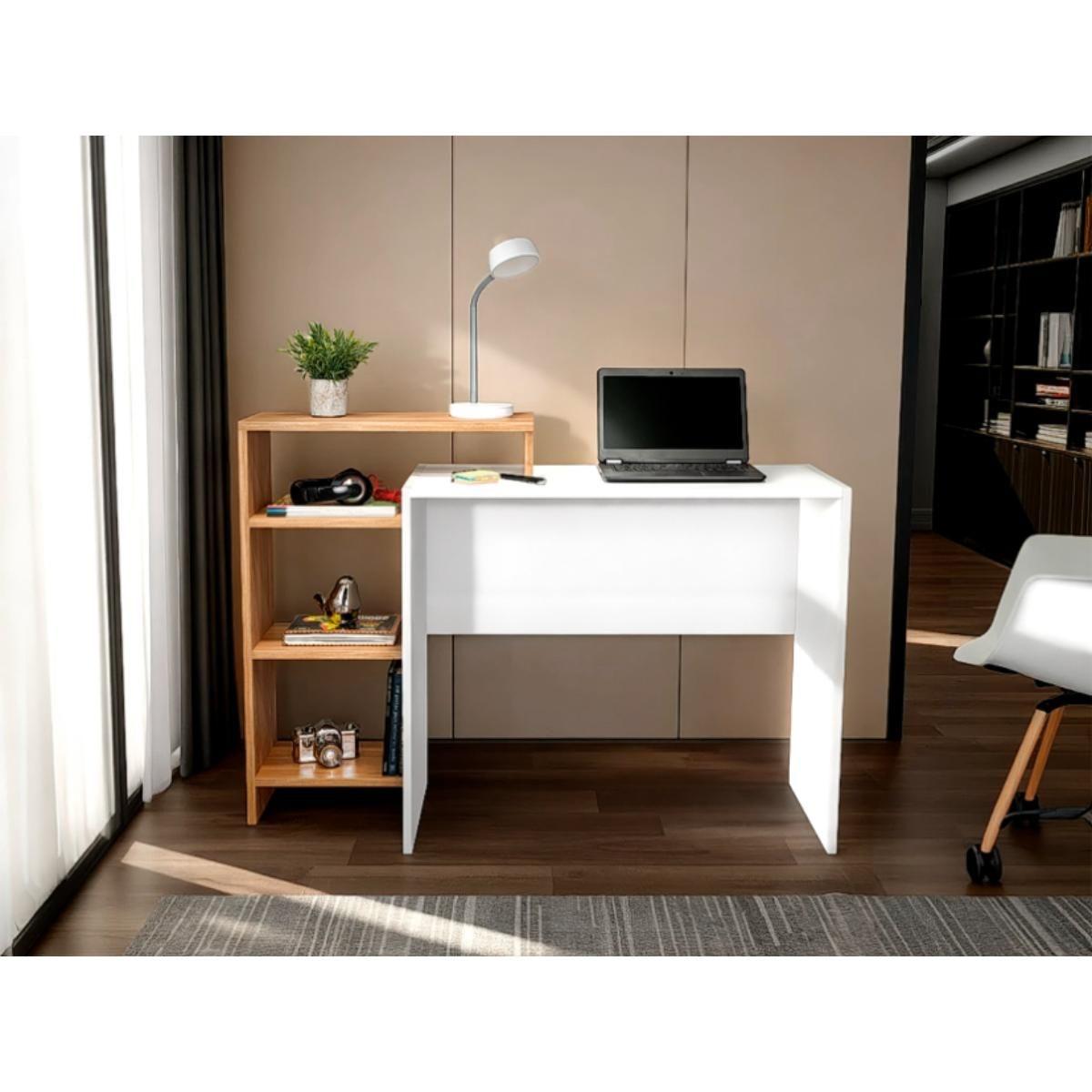 Escritorio stella plus blanco y fresno