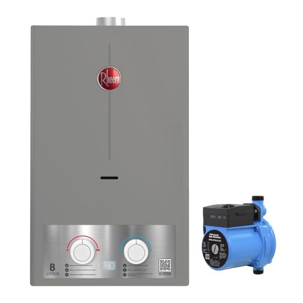 COMBO CALENTADOR 8L GAS LP Y BOMBA PRESURIZADORA 1/6 HP