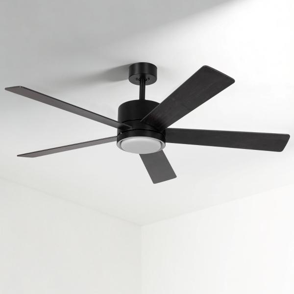 VENTILADOR DE TECHO MOMENTUN 52" LED INTEGRADO PARA INTERIOR NEGRO