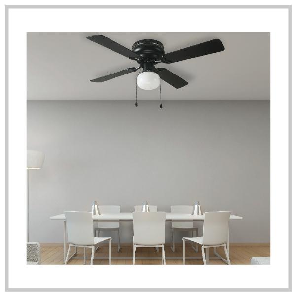 VENTILADOR DE TECHO LITTLETON 42" PARA INTERIOR NEGRO