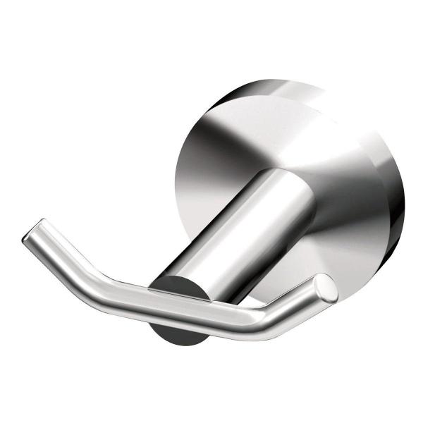 GANCHO DOBLE PARA BATAS LINEA METRY ACABADO CROMO