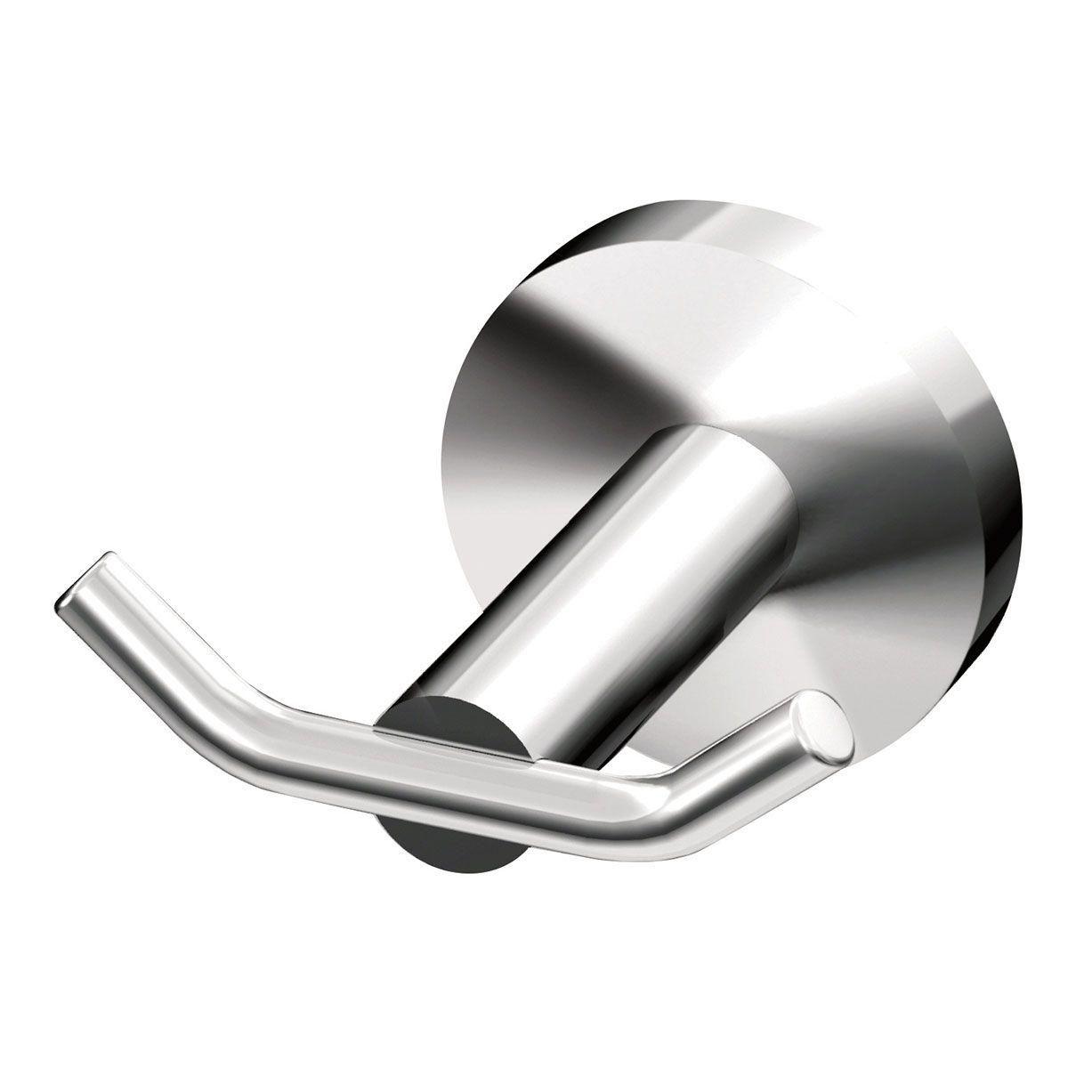 Gancho doble para batas linea metry acabado cromo