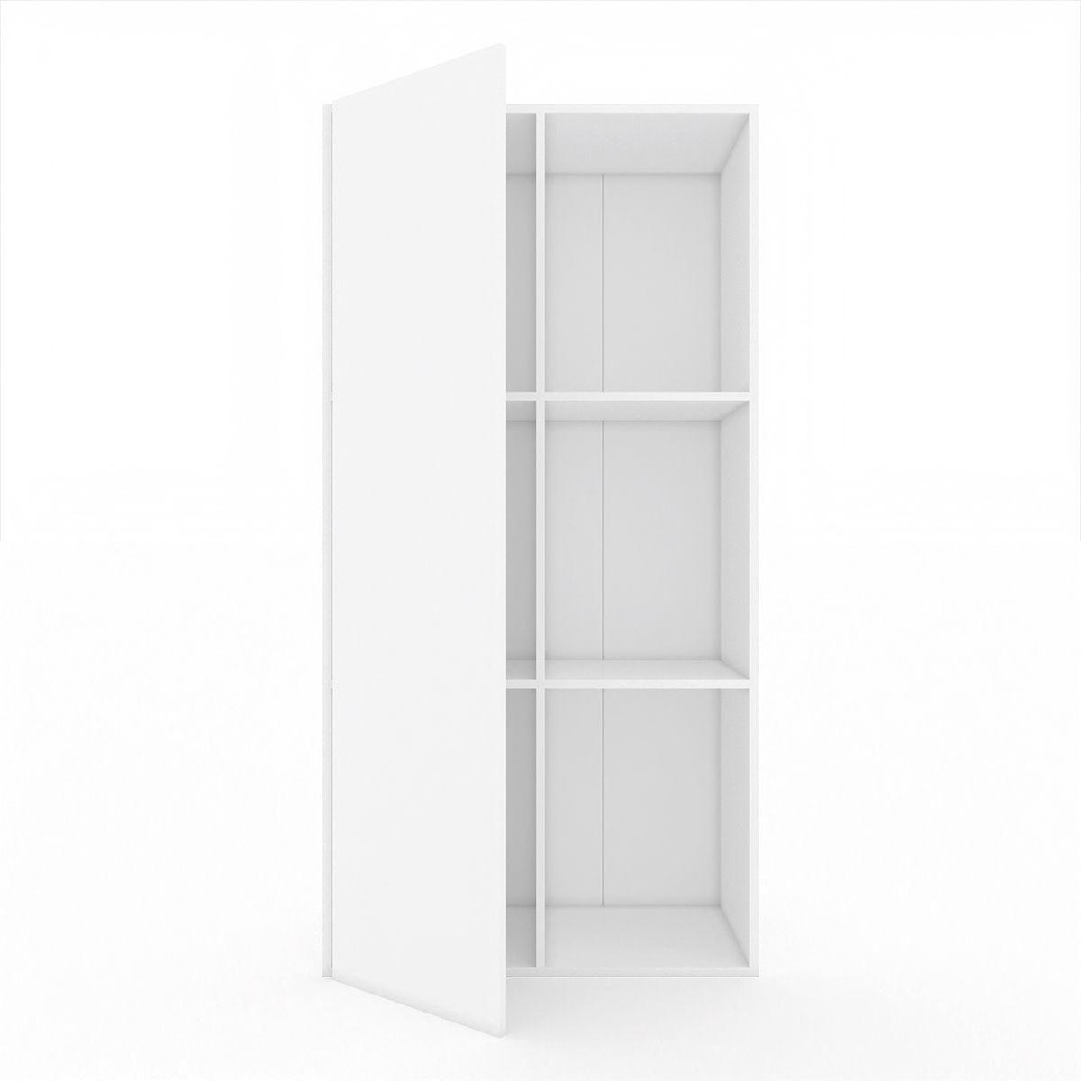 Organizador 6 espacios con puerta blanco 60 x 120 x 30 cm