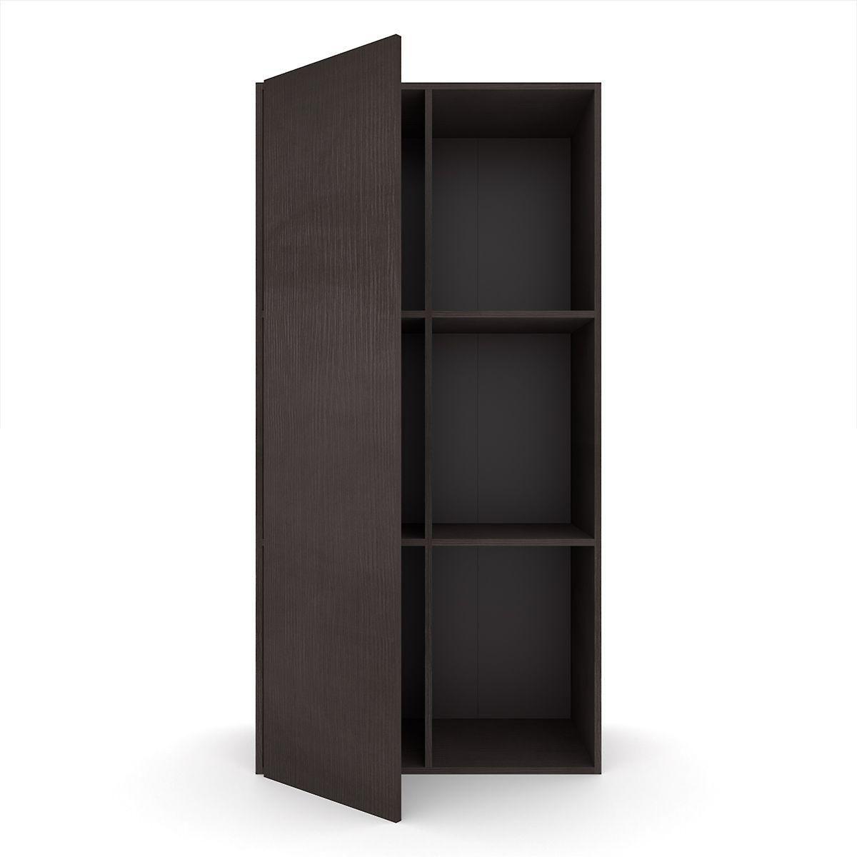 Organizador 6 espacios con puerta expresso 60 x 120 x 30 cm