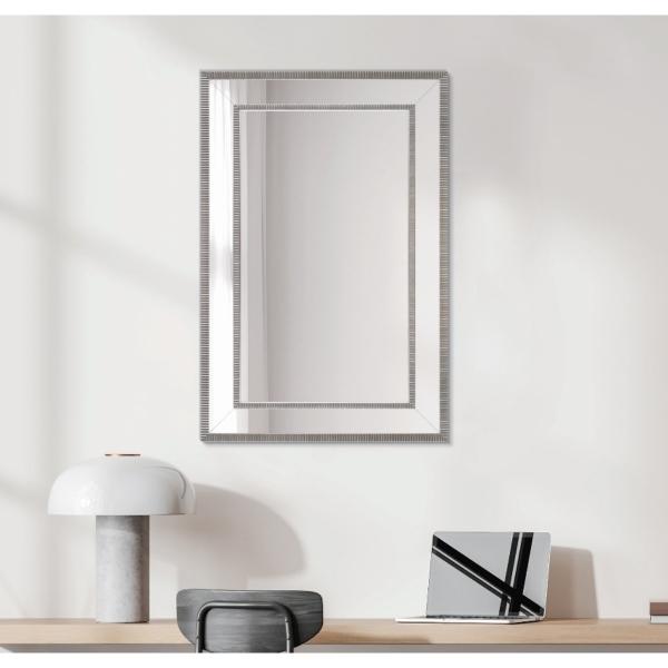 ESPEJO DECORATIVO DUO 60X90CM PLATA