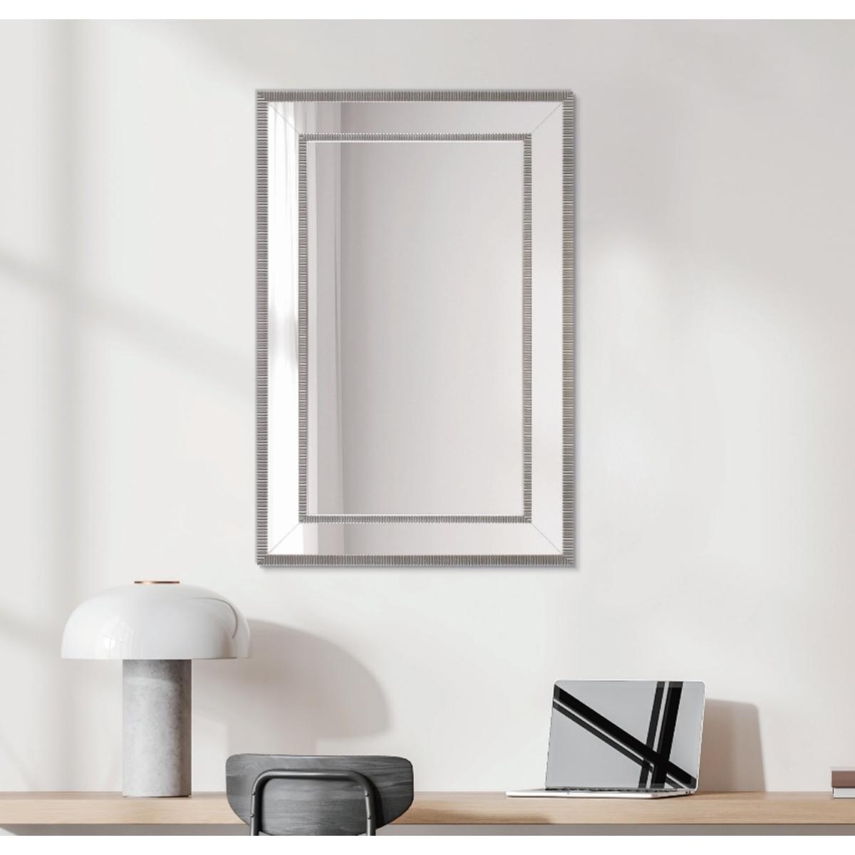 Espejo decorativo duo 60x90cm plata