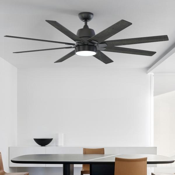 VENTILADOR DE TECHO SUMMERFIELD 64" LED INTEGRADO PARA INTERIOR NEGRO