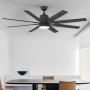 VENTILADOR DE TECHO SUMMERFIELD 64" LED INTEGRADO PARA INTERIOR NEGRO