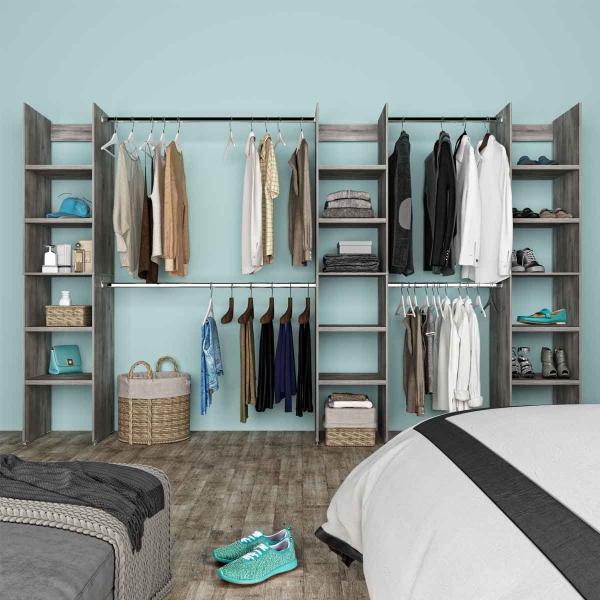 CLOSET 3 TORRES MELAMINA GRIS CLARO