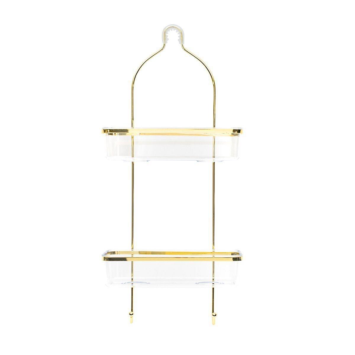Organizador para regadera dorado