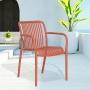 SILLA NARANJA OXIDO PLASTICA
